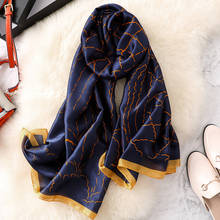 2019 luxury brand summer women scarf fashion quality soft silk long scarves female shawls  Beach cover-ups wraps silk bandana 2024 - buy cheap