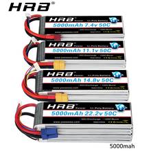 Bateria de 5000mah lipo, hrb 3s com conector xt60, para carro rc, caminhão, monster fpv, drone, 450, 500, 700, helicóptero, avião, barco 2024 - compre barato