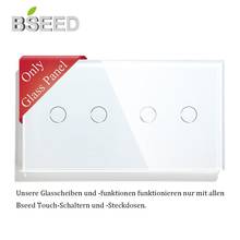 BSEED Glass Pearl Crystal Glass Single Glass Panel EU 157mm EU Standard White Black Gloden Glass Panel Only 3 Colors 2024 - buy cheap