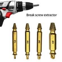 Double Side Drill Out Damaged Screw Remover Extractor Out Handymen Broken Bolt Stud Removal Tool Kit 4pc #1 #2 #3 #4 With Case 2024 - buy cheap