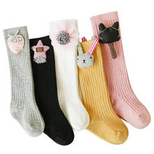 New Cute Cotton Baby Children Girls Stocking Knee High Long Tube Tights Warm Infant Knitted Stockings 2024 - buy cheap