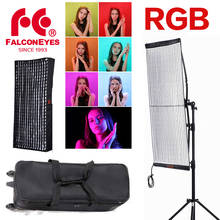 FalconEyes-cámara LED RGB de RX-748, 4x2 pies, 300W, Flexible, resistente al agua, continua + panal Gird para estudio de iluminación de vídeo 2024 - compra barato