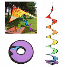 Hot Rainbow Spiral Windmill Tent Colorful Wind Spinner Garden Home Decorations 2024 - buy cheap
