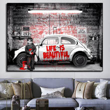 Pinturas en lienzo de Arte de Graffiti callejero, carteles de letras, impresiones artísticas de pared, imágenes para decoración de pared de sala de estar, Cuadro 2024 - compra barato