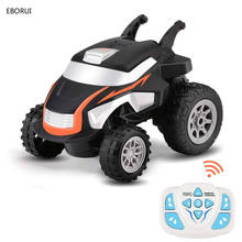 Eborui-carro de controle remoto sem fio 2.4ghz, brinquedo para veículo, com controle remoto, rotação 360 graus, luzes led 2024 - compre barato