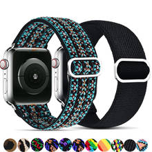 Correia de scrunchie para apple watch band 40mm 38mm 44mm 42mm bohemia elástico pulseira de loop solo iwatch série 3 4 5 se 6 7 41mm 45mm 2024 - compre barato