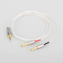 Высококачественный 2,5 мм 8-жильный посеребренный кабель для наушников HE1000 HE400S HE560 Oppo PM-1 2024 - купить недорого