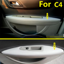 Para citroen c4/citroen c4 coupe 3 portas de couro microfibra porta do carro braço painel capa protetora acessórios do carro interior 2024 - compre barato