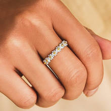 Anéis de dedo abertos em flor margarida, anéis ajustáveis para mulheres, festa de casamento, noivado, joia de declaração, presente, estilo coreano 2024 - compre barato