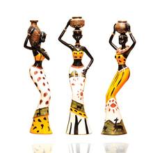 Estatueta de resina africana 3 tamanhos, estatueta de estátua para decoração, arte colecionável para casa, escritório, sala de hotel 2024 - compre barato