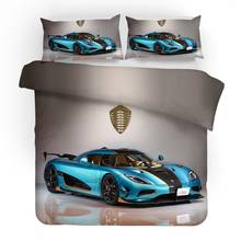 3D Super Fast Car Duvet Cover Set 3pcs Thicken Pillowcases US/AU Size Children Boys Adult Bedding Set 2024 - buy cheap