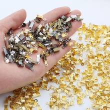 NEW 500PCS Fold Over Crimp Cord Ends Clasp 3x6/4x9/6x13MM Connector fastener For Jewelry Making Accessories 2024 - buy cheap