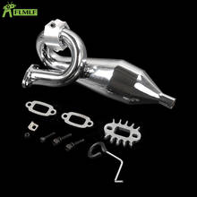 Exhaust Tuned Pipe with CNC Metal Clamp Fit for 1/5 HPI ROFUN BAHA ROVAN KM BAJA 5B 5T 5SC Toys Games Parts 2024 - buy cheap