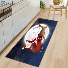 Zeegle-alfombra de Navidad larga para puerta de cocina, antideslizante, suave, para sala de estar, dormitorio, de dibujos animados 2024 - compra barato