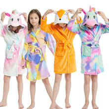 2020 Kigurumi Unicorn Hooded Children Bathrobes Kids Star Cute Bath Robe Animal For Boys Girls Pyjamas Nightgown Kids Sleepwear 2024 - buy cheap