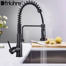 Dfrjkhre Pull Out Kitchen Faucet Oil Rubbed Bronze Deck Mounted Pull Down Water Single Handle Two Ways Spout Hot Cold Mixer Tap 2024 - buy cheap