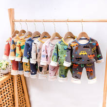 Pijama infantil, roupas de dormir para meninos e meninas, outono e inverno, conjunto de pijama de algodão para crianças 2024 - compre barato