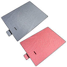 Plaid Camping Mat Thicken Pad Breathable Soft Blanket For Outdoor Folding Waterproof Blanket Camping Beach Plaid Picnic Mat 2024 - buy cheap