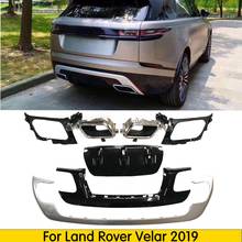  Silver/Black ABS Plastic Diffuser Rear Spoiler Lip Complete for Land Rover Velar 2017 2018 2019 2024 - buy cheap
