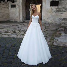 Boho Beach trouwjurk Lace Elegant Wedding Dress 2020 Sweetheart Long Bridal Dress Bride Gown Autumn vestido de novia lace-up 2024 - buy cheap