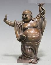 China Buddhism Happy big belly Maitreya Buddha Pure Bronze Copper Buddha Statue 2024 - buy cheap