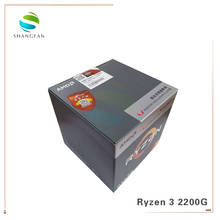 Новый AMD Ryzen 3 2200G R3 2200G 3,5 ГГц четырехъядерный процессор с четырехъядерным процессором YD2200C5M4MFB сокет AM4 с кулером 2024 - купить недорого