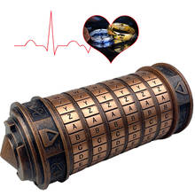 Da Vinci Code Lock Toys Metal Cryptex Locks Retro Wedding Gifts Valentine's Day Gift Letter Password Escape Chamber Props 2024 - купить недорого