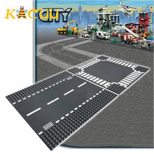 Placa base para carretera de ciudad, piezas de bloques de construcción compatibles con bloques educativos pequeños 2024 - compra barato
