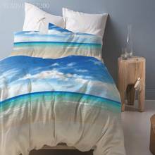 Casual Style Bedding Set Double Queen King Size Duvet Cover Sunny Beach Sea Printed Bed Linen Boys Girls Comforter Cover 2/3 pcs 2024 - buy cheap