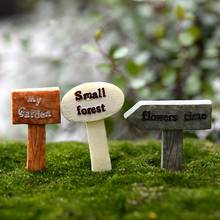 1Pc Cute Fingerpost Mini Garden Landscape Miniature Ornaments DIY Scenery Decoration Accessories 2024 - buy cheap