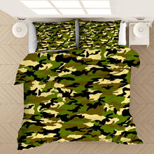 Juego de cama con estampado 3D de camuflaje para adultos y niños, edredón fresco, funda de almohada, textiles para el hogar, tamaño Queen y King 2024 - compra barato