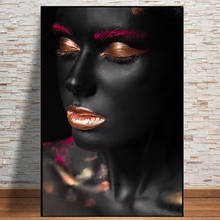Black Makeup Woman Portrait Poster Canvas Painting Posters and Pictures Wall Art Pictures for Living Room Decoration No Frame 2024 - buy cheap