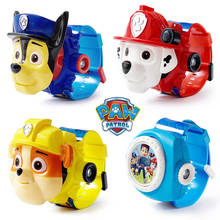 Paw Patrol Аниме фигурки Часы игрушки Patrol Детские проекционные часы кожаный ремешок для мальчиков и девочек Щенячий патруль игрушки Детский подарок 2024 - купить недорого