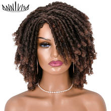 14inch Short Dreadlock Wig Afro Crochet Twist Hair Wigs For Black Women Curly Synthetic Naturel Soft Faux Locs Wig Annivia 2024 - buy cheap