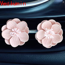 Difusor de aroma de coche para niñas, accesorios de decoración de flores para Interior, ambientador con Clip de ventilación de Perfume automático, 2 unids/lote 2024 - compra barato