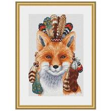 Indian Fox animals patterns Counted Cross Stitch 11CT 14CT 18CT DIY Chinese Cross Stitch Kits Embroidery Needlework Sets 2024 - buy cheap