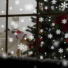 27 шт. рождественские наклейки на окна снежинки зимние наклейки на стену Детские Рождественские украшения для дома Новогоднее украшение 2024 - купить недорого