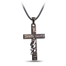 1pc Cool Anime Death Note Letter L Cross Metal Pendant Necklace Black Metal Necklace Pendant Action Figure Toys for Kids Gift 2024 - buy cheap