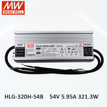 MEAN WELL HLG-320H-54B 54V Dimmable LED driver 110V/220V AC to 54V DC 5.95A 320W waterproof IP67 LED Power Supply Dimming SMPS 2024 - buy cheap