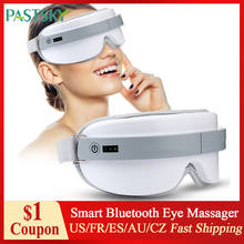 Masajeador de ojos inteligente con Bluetooth, instrumento de música plegable, masajeador de calor, vibración, compresa caliente, relajación ocular, 42 ℃ 2024 - compra barato