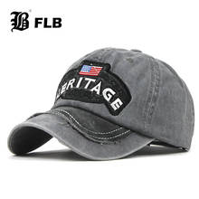 FLB-gorra de béisbol de algodón para hombre, gorro con bandera de marca, ajustable, con cierre trasero, F318 2024 - compra barato