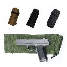 Силиконовый обработанный чехол для ружья, пистолета, из полиэстера, трикотажный пылезащитный чехол, чехол для хранения ружья, кобура 2024 - купить недорого