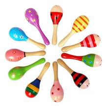 10 PCS Wooden Wood Maraca Rattles Shaker Percussion Kids Musical Toy Favour, Maracas 10, 36 months up 2024 - buy cheap