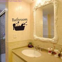 Bathroom Removable Wall Sticker Letter Art Vinyl Mural Home Room Toilet Door Vinyl Decal Transfer Vintage Decoration Quote Art 2024 - buy cheap