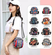 Новинка 2021, модная женская сумка через плечо с принтом в этническом стиле, многофункциональная поясная сумка, маленькая сумка 2024 - купить недорого
