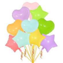 Balão de hélio inflável, 5 peças, 18 polegadas estrela forma de coração balão inflável casamento aniversário natal festa decoração crianças presentes brinquedo 2024 - compre barato