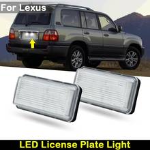 For Lexus LX470 GX470 LX570  Car Rear White LED License Plate Light Number Plate Lamp 2024 - buy cheap
