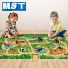 142*96CM  Play Mat Cartoon Animals Model Set  Educational Development Toys Mat  For  Boys And Girls Gifts 2024 - buy cheap