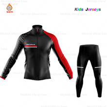 Boys 0 Degree Cycling Jersey Set 2022 New Team Raudax Boys Bike Uniform MTB Cycling Jersey Kid's Winter Fleece Cycling Clothing 2024 - buy cheap