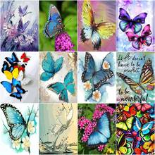 GATYZTORY Painting By Numbers Butterfly And Flower Oil Picture By Number HandPainted 60x75cm Frame Home Wall Decoration 2024 - buy cheap